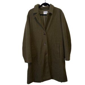 Old Navy XXL Olive Green Wool Blend Button-Front Coat